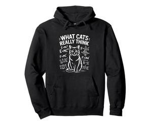 What Cats Really Think Funny Science Equations Pullover Hoodie