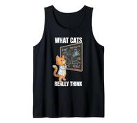 What Cats Really Think Physics Math Humor Tank Top
