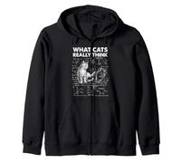 What Cats Really Think Physics Zip Hoodie