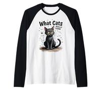 What Cats Really Think Raglan Baseball Tee