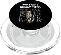 What Cats Really Think Smart Cat Science Nerd Humor PopSockets PopGrip for MagSafe