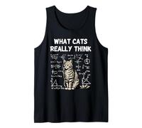 What Cats Really Think Smart Cat Science Nerd Humor Tank Top