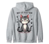 What Cats Really Think Zip Hoodie