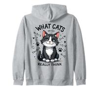 What Cats Really Think Zip Hoodie