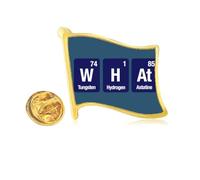 What Checal Element Science Golden Metal Flag Lapel Pin Badge