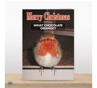 What Chocolate Orange? - Funny Robin Christmas Card