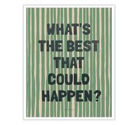 What Could Possibly Go Right Vintage Inspirational Quote Canvas Wall-Art Sage Green Typography for Dorm Apartment Decor(Unframed,08x12inch(20x30cm))