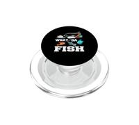 What da fish plastic in the sea pollution angler PopSockets PopGrip for MagSafe