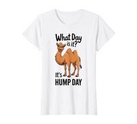 What Day is It Hump Days Camel Happy Humpday Wednesday Value Graphic T-Shirt, Women, White, XS
