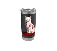What Did You Do Cat | Dark Humor Cats Graphic Stainless Steel Insulated Tumbler