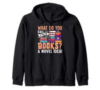 What Do You Call A Pile Of Books? A Novel Idea! Zip Hoodie