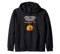 What Do You Get If You Divide A Pumpkin Pi Funny Halloween Zip Hoodie
