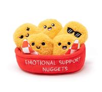 WHAT DO YOU MEME? Emotional Support Nuggets - The Original Viral Cuddly Plush Comfort Food, Unique Gift for Valentine's Day, Birthdays, Christmas, Friendship & Anniversary's, Tan