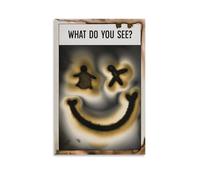 What Do You See Abstract Wall Art Surreal Optical Illusion Face Poster Print for Dorm Game Room Or Thinker’s Space Eye-Catching Psychological Decor Gift 16x24inch Unframe