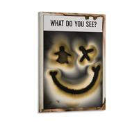 What Do You See Abstract Wall Art Surreal Optical Illusion Face Poster Print for Dorm Game Room Or Thinker’s Space Eye-Catching Psychological Decor Gift 08x12inch Frame