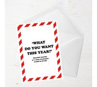 What Do You Want This Year? Greetings Card - Large Card