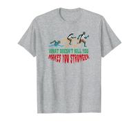 What Doen´t Kill You Makes You Stronger Triathlon Zombie T-Shirt, Men, Heather Grey, 6X-Large