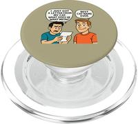 What Does He Want Meow - Funny Cat Pun Design PopSockets PopGrip for MagSafe