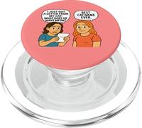 What Does He Want Meow - Funny Cat Pun Design PopSockets PopGrip for MagSafe