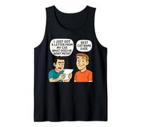 What Does He Want Meow - Funny Cat Pun Design Tank Top