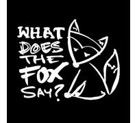 What Does The Fox Say Wall Decals PVC 34x42.5cm Can Modify and add Information White