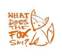 What Does The Fox Say Wall Decals PVC 51x63.8cm Easy Installation Orange