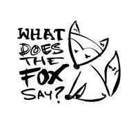 What Does The Fox Say Wall Decals PVC 51x63.8cm Wall beautification Black
