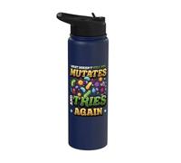 What Doesn't Kill You Mutates and Tries Again Funny Biology Stainless Steel Insulated Water Bottle