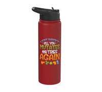 What Doesn't Kill You Mutates and Tries Again Funny Biology Stainless Steel Insulated Water Bottle