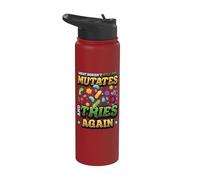What Doesn't Kill You Mutates and Tries Again Funny Biology Stainless Steel Insulated Water Bottle
