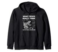 What Frogs Really Think Funny Frog Physics Humor Science Zip Hoodie