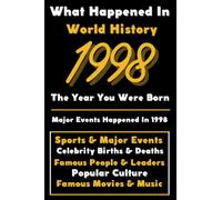 What Happaned in World History 1998 The Year You Were Born: Special Gift for People Who Born In 1998 - All Important Historical Facts (Sports & Major Events, Popular Culture, Famous People...)