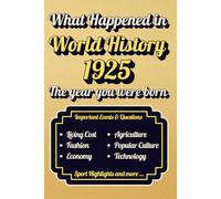 What happened in 1925 World History: A Year to remember l The year you were born l Major Events, Economic Changes, Technology, Sports, Agriculture, and More...