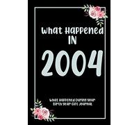 What Happened in 2004 What Happened During Your Birth Year Gift Journal: 16th Birthday Gift Lined Notebook / Journal Gift, 200 Pages, 6x9, Soft Cover, Matte Finish