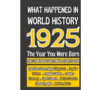 What Happened in World History 1925 The Year You Were Born: Flash Back To 1925 | World History Events | A Questionable Book for a Nostalgic Memory | ... Culture,Leaders Economy,Sport Events)