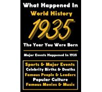 What Happened in World History 1935 The Year You Were Born: Special Gift for People Who Born In 1935 - All Important Historical Facts (Sports & Major Events, Popular Culture, Famous People...)