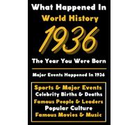 What Happened in World History 1936 The Year You Were Born: Special Gift for People Who Born In 1936 - All Important Historical Facts (Sports & Major Events, Popular Culture, Famous People...)