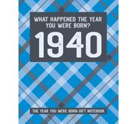 What Happened The Year You Were Born 1940 | The Year You Were Born Gift Notebook: Born In 1940 Birthday Gift Historic Trivia Lined Notebook