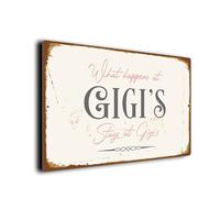 What Happens at Gigi's Stays at Gigi's Sign | Durable Aluminium Composite Plaque | Weatherproof UV Print | Ideal Grandparent Gift