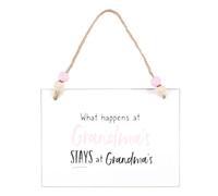 What Happens at Grandma's Hanging Sign