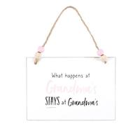 What Happens at Grandma's Hanging Sign