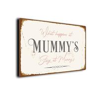 What Happens at Mummy's Stays at Mummy's Sign | Durable Aluminium Composite Plaque | Weatherproof UV Print | Ideal Grandparent Gift