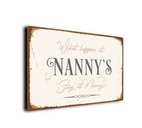 What Happens at Nanny's Stays at Nanny's Sign | Durable Aluminium Composite Plaque | Weatherproof UV Print | Ideal Grandparent Gift