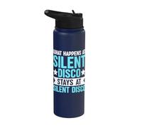 What Happens At Silent Disco Stays There Stainless Steel Insulated Water Bottle