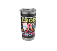 What Happens At The Crop - Scrapbooking Scrapbook Crafting Stainless Steel Insulated Tumbler