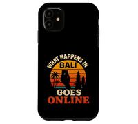 What Happens In Bali Goes Online Retro Sunset Case for iPhone 11