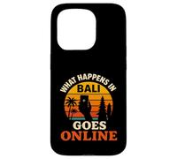 What Happens In Bali Goes Online Retro Sunset Case for iPhone 15 Pro