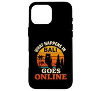 What Happens In Bali Goes Online Retro Sunset Case for iPhone 16 Pro Max