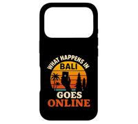 What Happens In Bali Goes Online Retro Sunset Case for iPhone 17 Pro