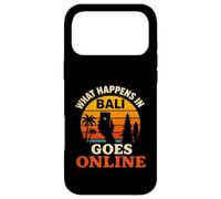 What Happens In Bali Goes Online Retro Sunset Case for iPhone 17 Pro Max